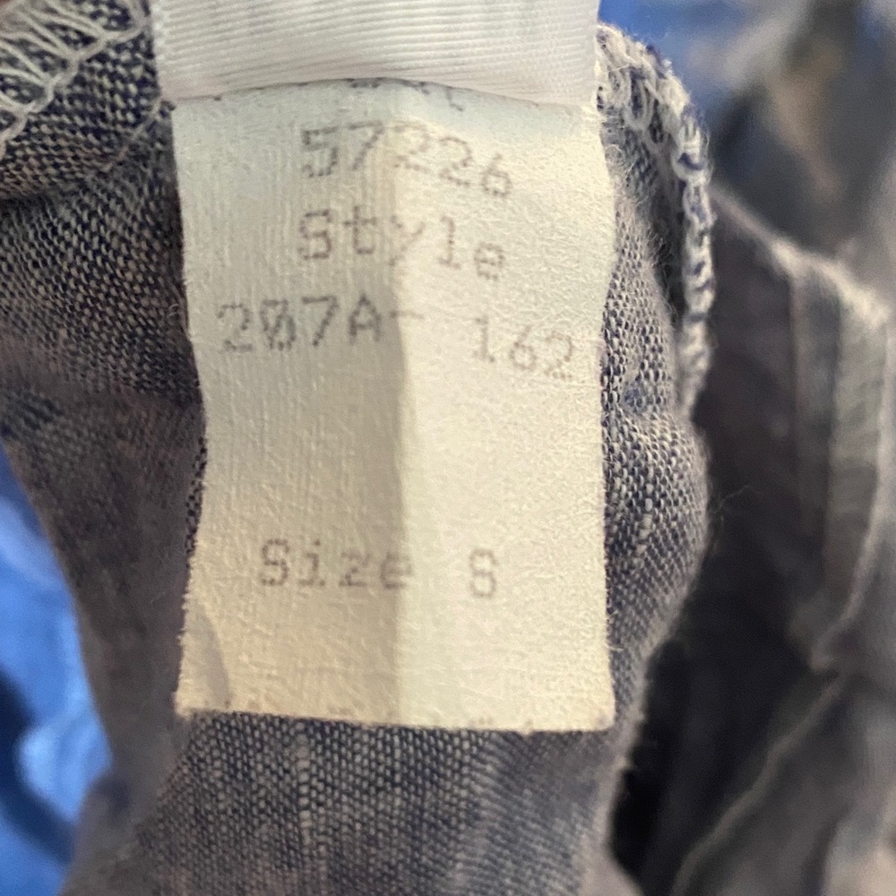 CP Shades Chambray Blue 100% Linen Tunic mini Dress sz Small - Picture 13 of 13